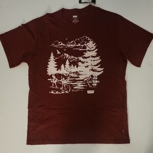 Levi's Men's Maroon Nature Graphic Tee